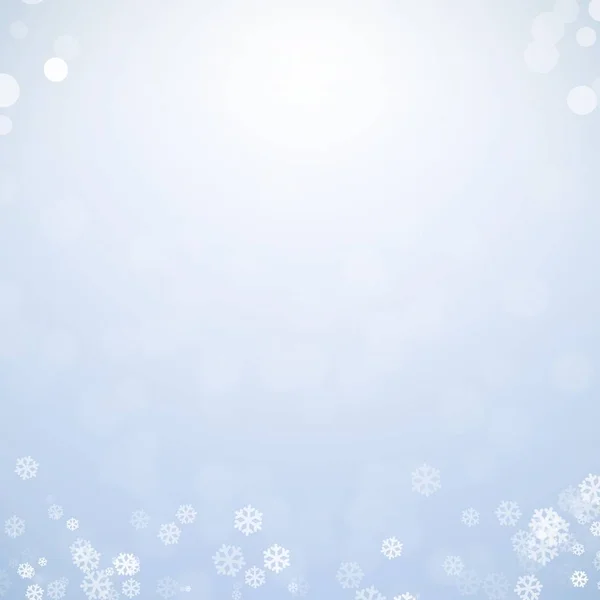 Fondo Navideño Festivo Bokeh Con Copos Nieve — Foto de Stock