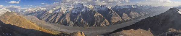 Panorama Panorámico Del Glaciar Engilchek Pintoresca Cordillera Tian Shan Kirguistán — Foto de Stock