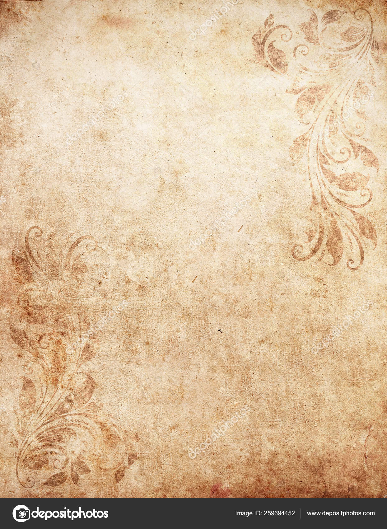 Old Grunge Paper Background Vintage Victorian Style Stock Photo by