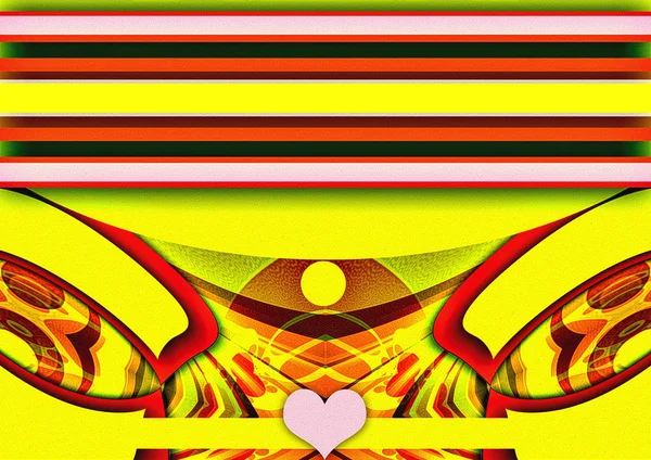 Abstract Creative Symbolic Fantasy Image Background Heart — Stock Photo, Image