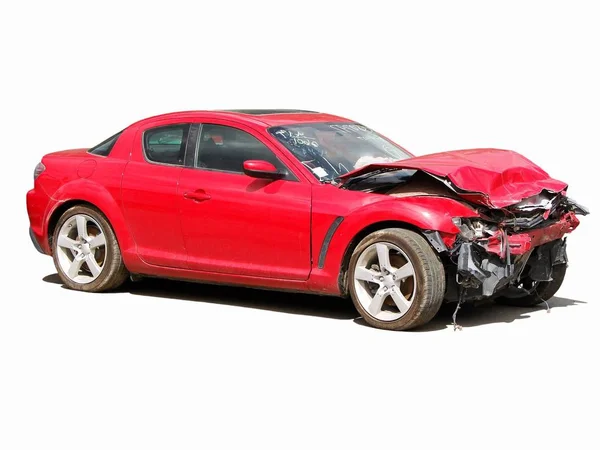 Auto Wypadku Samochód Uderzył Tuż — Zdjęcie stockowe