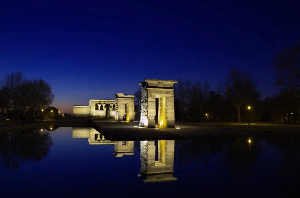 Templo Debod Templo Egipcio Madrid Monumento Famoso — Foto de Stock