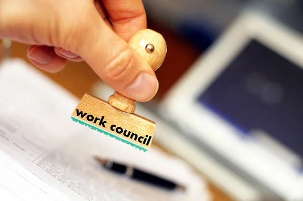 Carimbo Conselho Trabalho Escritório Bureau Mostrando Conceito Sindicato Dos Trabalhadores — Fotografia de Stock