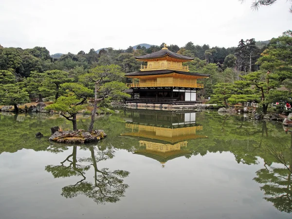 Kinkakuji Ναός Στο Κιότο — Φωτογραφία Αρχείου