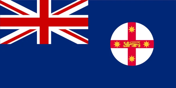 Dél Wales Állam Országban Ausztrália Zászlaja — Stock Fotó