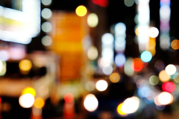 Luces Desenfocadas Calle Tokyo Por Noche — Foto de Stock