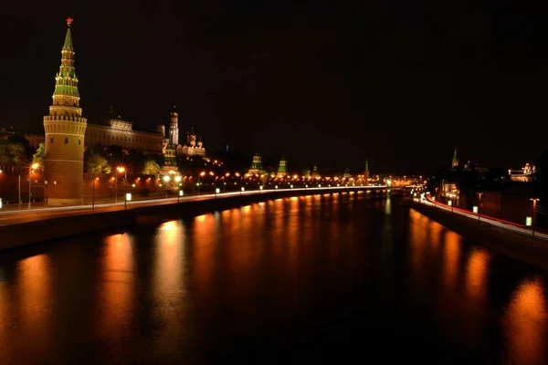 Éjszakai Kilátás Kreml — Stock Fotó