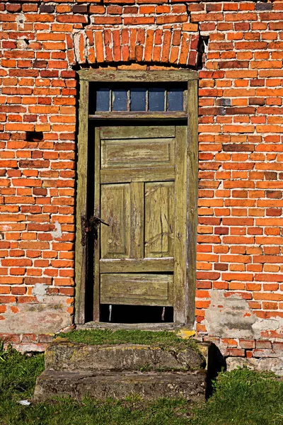 Puerta Madera Vieja Casa Vieja — Foto de Stock