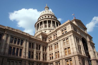 A nice clean shot of the Texas State Capitol Building in downtown Austin, Texas. clipart