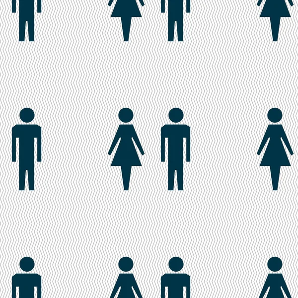 Wc标志图标 厕所的标志 男厕和女厕无缝隙的抽象背景与几何形状 — 图库照片