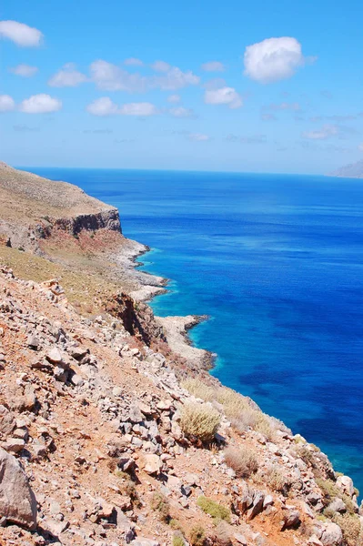 Vista Desde Camino Laguna Azul Creta — Foto de Stock