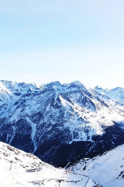 Kış Alp Dağları Kar Ile Kaplı — Stok fotoğraf