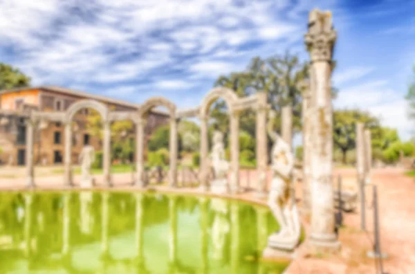 Fondo Desenfocado Con Ruinas Villa Adriana Villa Adriana Tivoli Italia —  Fotos de Stock