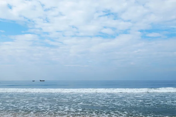 Indický Oceán Klidné Počasí Mraky Malé Čluny Horizont — Stock fotografie