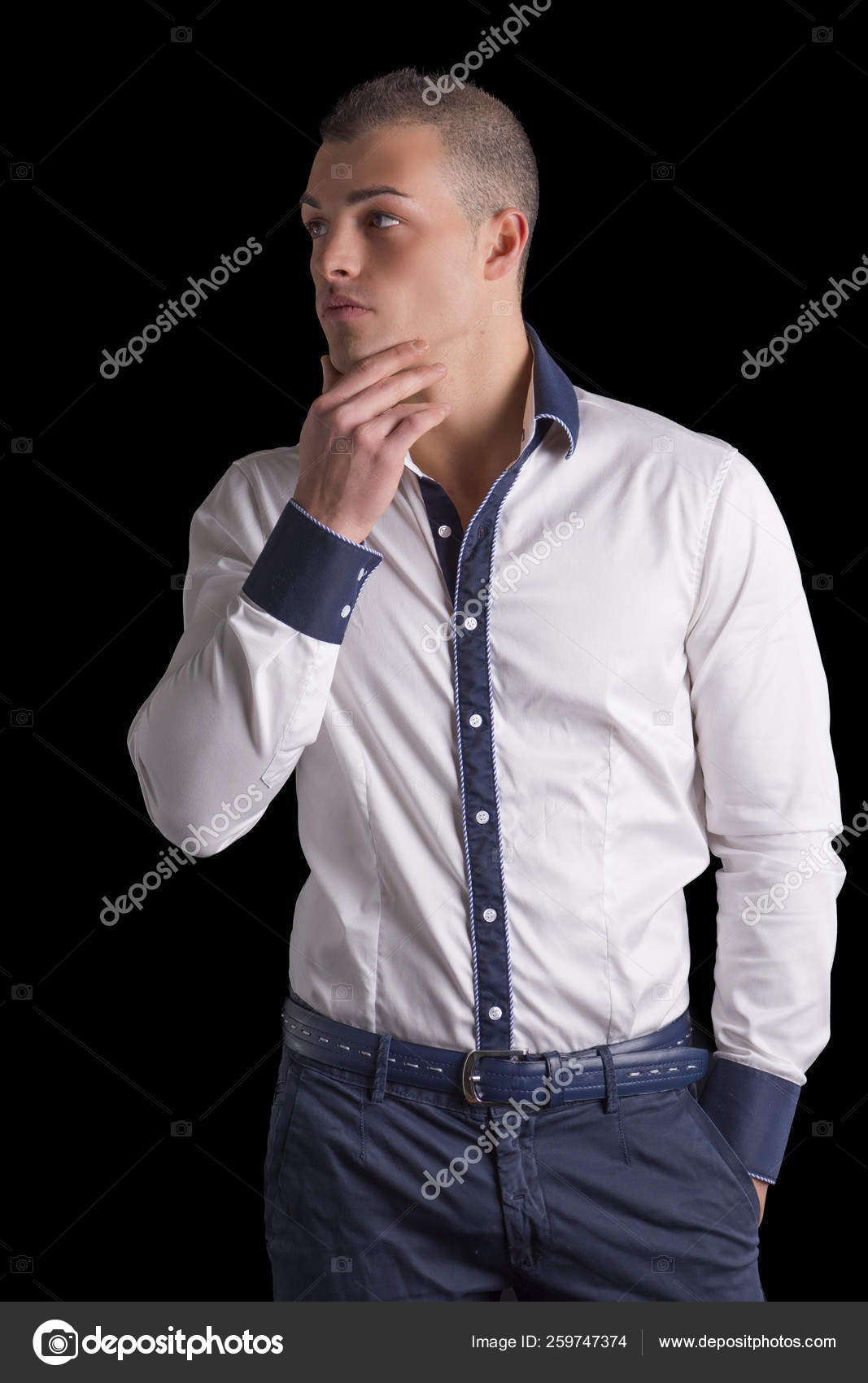 black belt blue pants