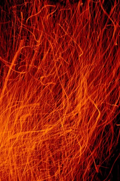 Vue Rapprochée Combustion Flammes Chaudes Fond Texturé — Photo