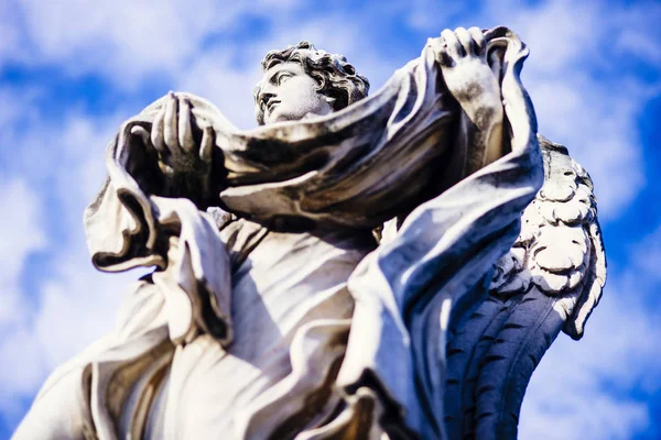 Italia Roma Castel Sant Angelo Statua Angelo Con Abito Dadi — Foto Stock