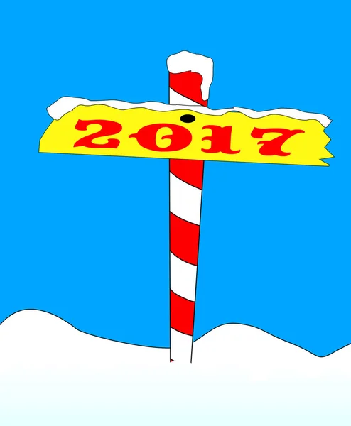 Znak Biegunie Północnym Wiadomością 2017 — Zdjęcie stockowe