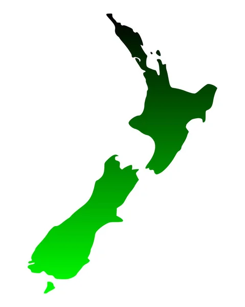 Karte Von Neuseeland — Stockfoto