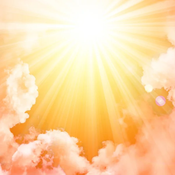 Slunce Oblačnosti Nebe Pro Pozadí — Stock fotografie