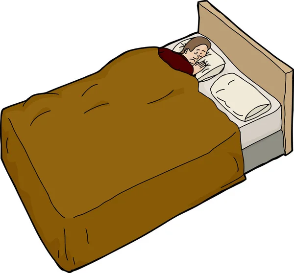 Karikatur Eines Besorgten Europäers Der Nicht Schlafen Kann — Stockfoto