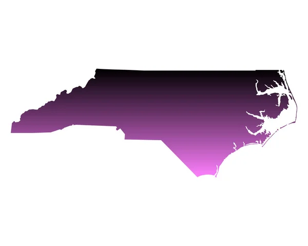 Mapa Carolina Norte — Fotografia de Stock
