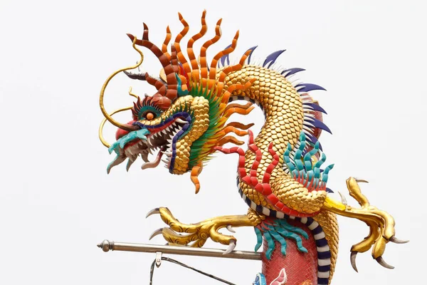 Chinese Style Dragon Statue Looks Beautiful — Stock Photo, Image