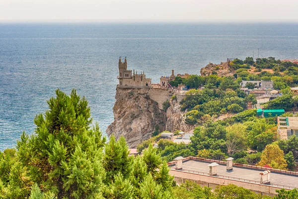 Ninho Andorinhas Castelo Cênico Marco Icônico Sobre Mar Negro Yalta — Fotografia de Stock