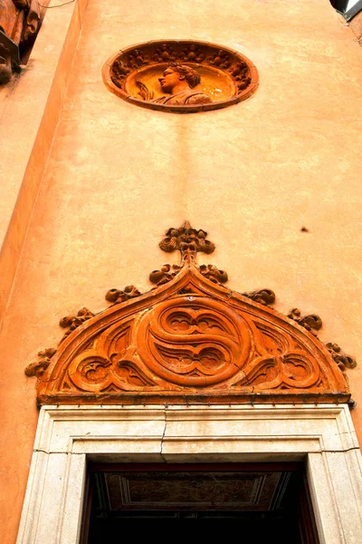 Porta Igreja Itália Lombardia Coluna Milano Velho Tijolo Fechado — Fotografia de Stock