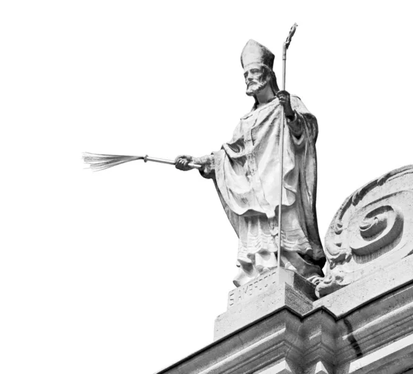 Marmo Antica Costruzione Storica Italia Europa Milano Statua — Foto Stock