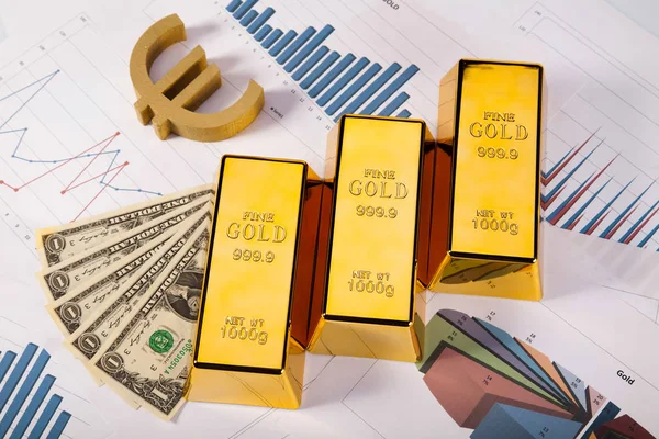 Altın Barlar Ortam Finansal Konsepti — Stok fotoğraf