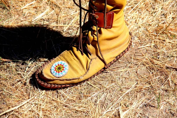 Indian Moccasin Displayed Outdoors — Stock Photo, Image