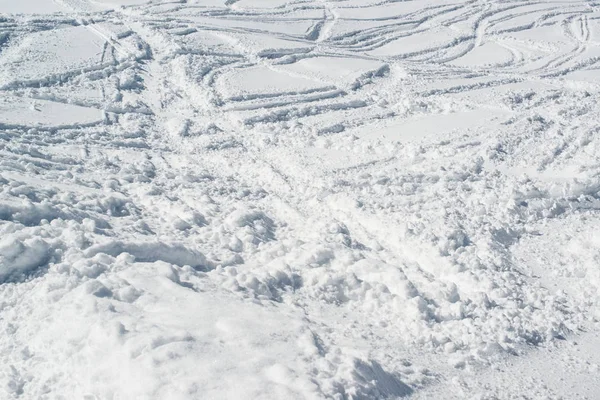 Лыжные Трассы Свежем Порошковом Снегу Лыжный Фон — стоковое фото