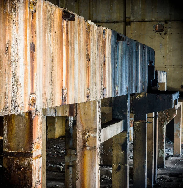 Ruinas Una Fábrica Industrial Muy Contaminada Lugar Era Conocido Como — Foto de Stock