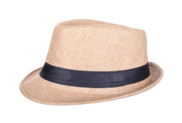 Sombrero Fedora Tejido Aislado Sobre Fondo Blanco — Foto de Stock