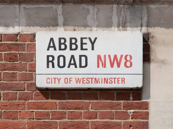 Abbey Road Street Sign Nw8 Londra Inghilterra Regno Unito — Foto Stock