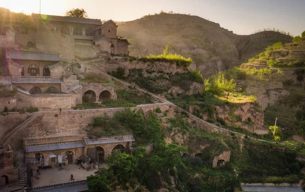 Lijiashan Barlang Housis Shanxi Tartomány Kína Ősi Kínai Hbbiton Hónlap — Stock Fotó