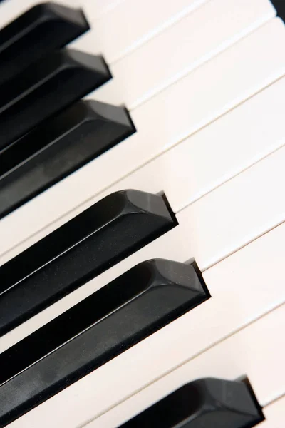 Detalhe Close Piano Teclado Música Artes Conceitos — Fotografia de Stock