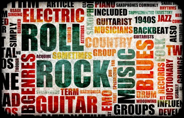 Rock Roll Music Poster Art Background — Stock Photo, Image