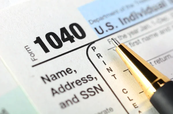 Usa Indywidualnego Podatku Dochodowego Formularza 1040 — Zdjęcie stockowe