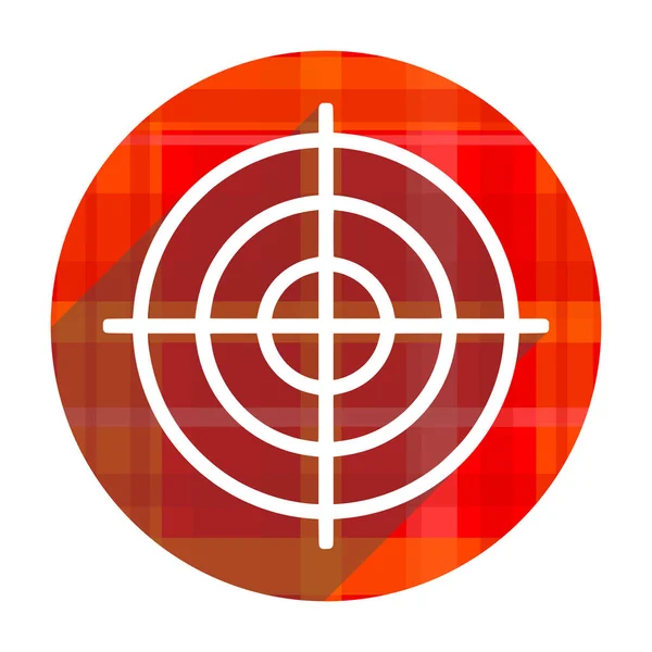 Target Red Flat Icon Isolated — Stock Photo, Image