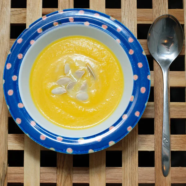 Вкусный Домашний Суп Заднем Плане Крупным Планом — стоковое фото