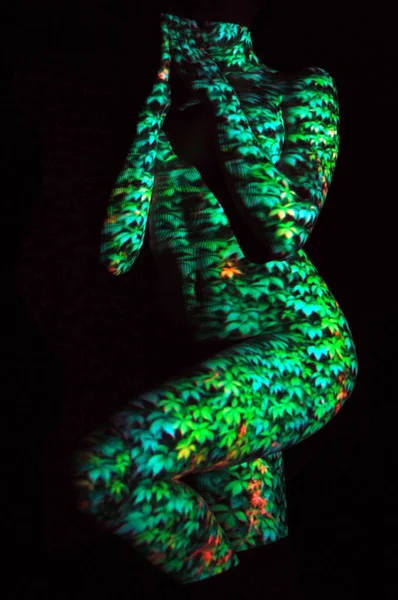 Проекція Ліфс Текстуру Тілі Жінки — стокове фото
