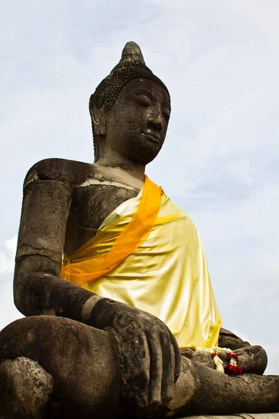 Imagem Buda Wat Mahathat Ayutthaya Tailândia — Fotografia de Stock