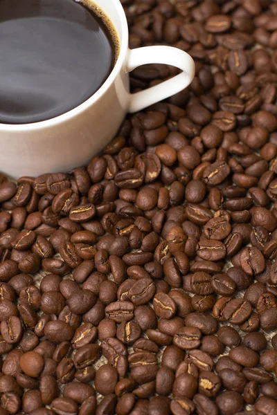 Cup Coffee Costing Coffee Grain — Stock Photo, Image