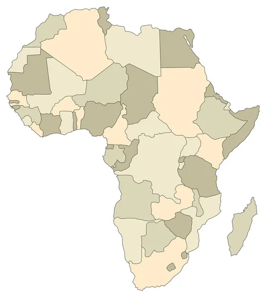 나라를 보여주는 아프리카의 개요지도 배경에 — 스톡 사진
