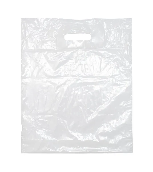 White Plastic Bag Isolated White Background — Stock Photo, Image