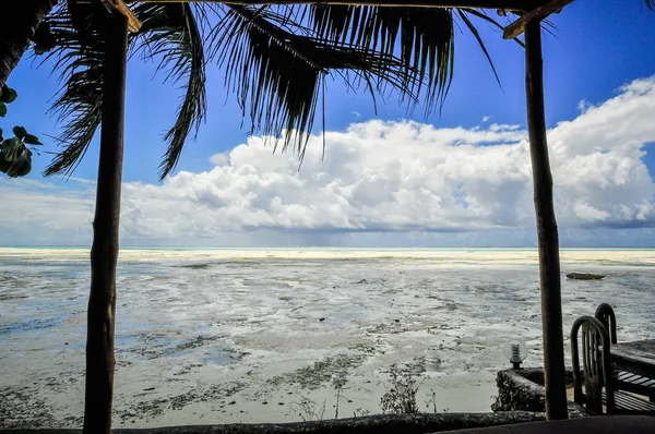 Zanzibar Παραλία Και Κοραλλιογενή Βράχια Bule Πράσινο Ozean Τανζανία — Φωτογραφία Αρχείου