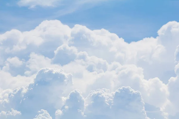 Blue Sky Background White Clean Clouds Nature Background — Stock Photo, Image