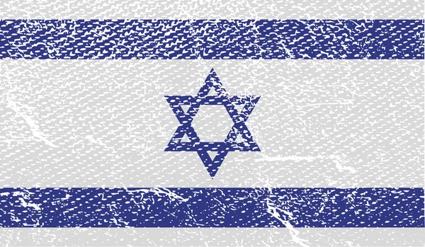 Vlag Van Israe Met Oude Textuur Illustratie — Stockfoto